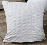 1000TC Premium Ultra Soft Seersucker Cushion Covers - 2 Pack - White