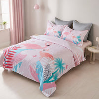 Flamingo Kids Quilt Cover Set - Double Size