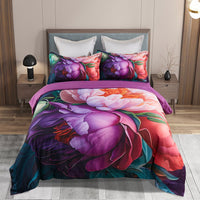 Kaie Floral Quilt Cover Set - Queen Size