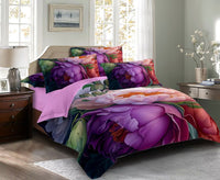 Kaie Floral Quilt Cover Set - Queen Size