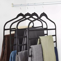 3pcs Velvet Clothes Hangers Grey