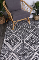 Amritsar Glenfalls Anthracite Tribal Rug 240X330