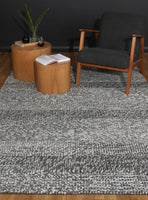 Harlow Grace Charcoal Wool Blend Rug 160x230