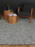 Harlow Loopy Charcoal Wool Blend Rug 160x230