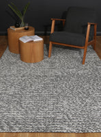 Harlow Cue Charcoal Wool Blend Rug 200x290