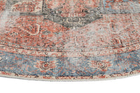 vintage-crown-cezanne-terracotta-sky-distressed-vintage-round-rug 180X180