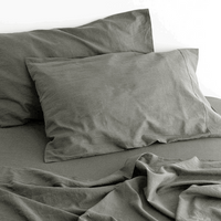 luxurious linen cotton sheet set 1 king grey
