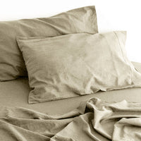 luxurious linen cotton sheet set 1 king single natural