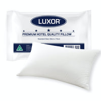 Luxor Australian Made Hotel Quality Pillow Standard Size Single Pack
