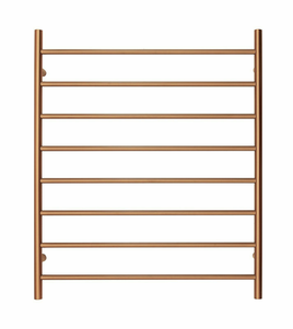 Premium Polished Rose Gold Towel Rack - 8 Bars, Round Design, AU Standard, 1000x850mm Wide