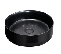 Matte Black matte white matte Pink Green Gold Copper Round 360 mm Dia top counter basin porcelain sink