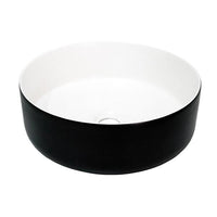 Matte Black matte white matte Pink Green Gold Copper Round 360 mm Dia top counter basin porcelain sink