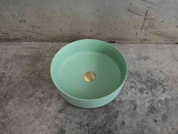 Matte Black matte white matte Pink Green Gold Copper Round 360 mm Dia top counter basin porcelain sink