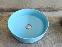 Matte Black matte white matte Pink Green Gold Copper Round 360 mm Dia top counter basin porcelain sink