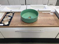Matte Black matte white matte Pink Green Gold Copper Round 360 mm Dia top counter basin porcelain sink