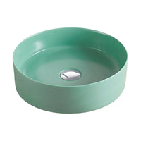 Matte Black matte white matte Pink Green Gold Copper Round 360 mm Dia top counter basin porcelain sink