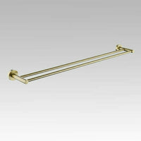 Luxurious Brushed Gold Stainless Steel 304 Towel Rack Rail - Double Bar 800mm