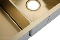 Burnished Brass Gold stainless steel 304 double bowl kitchen sink