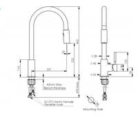 Matte Black Pull out Kitchen tap Solid stainless steel PVD plated