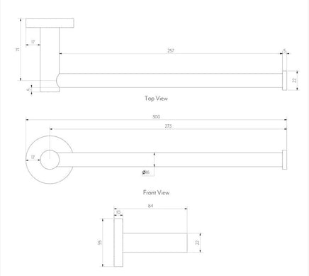 2024 Round New Toliet Roll Holder brushed copper hand towel holder