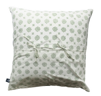 Kolka Iris Quilted Euro Sham Set Super Quality Cotton Quilted Front - Green