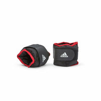 Adidas Adidas Adjustable Ankle Weights (2 x 1kg) Gym Training Workout - Black/Red