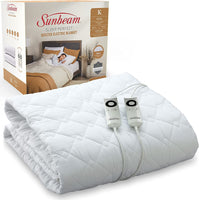 Sunbeam Sleep Perfect Soft Heated Washable Quilted Electric Blanket - King
