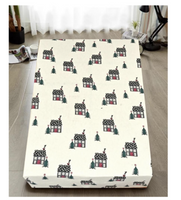 Queen Luxury 100% Cotton Flannelette Fitted Bed Sheet Xmas Flannel - Beige