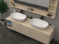 Low Sided Oval Shaped Basin Cast stone - Solid Surface Basin 600mm