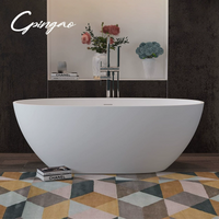 Medium Size Oval Shaped Cast stone - Solid Surface Bath 1700mm Length