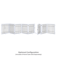 Wooden Dog Pen and Pet Gate Two-Panel Extension, White