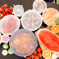 Food Grade Silicone Stretch Lids: Your Ultimate Reusable Food Covers - set of 7 (Test)