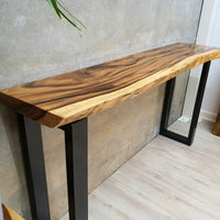 Bungalow Console Table Live Edge Raintree Wood [150cm]