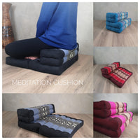 3-Fold Zafu Meditation Cushion Set Thai Kapok Filled Floor Mat