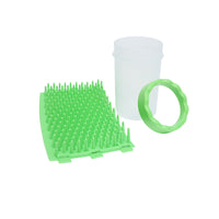 Pet Foot Cleaner Dog Cat Paw Washer Pet Feet Brush Grooming Tool Small Large Mug-S-Green