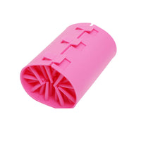 Pet Foot Cleaner Dog Cat Paw Washer Pet Feet Brush Grooming Tool Small Large Mug-L-Pink