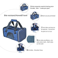 Ondoing Portable Pet Carrier Tote Travel Bag Kennel Soft Dog Crate Cage Indoor Outdoor