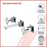 3pc Bath Mixer Set