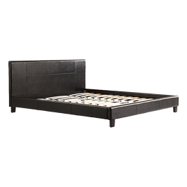 King PU Leather Bed Frame Black