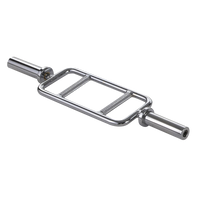 Chrome Olympic Tricep Bar Barbell Heavy Duty with Spring Collars
