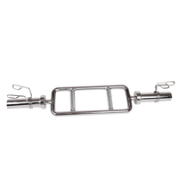 Chrome Olympic Tricep Bar Barbell Heavy Duty with Spring Collars