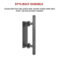 Carbon Steel Door Handle & Flush Pull Wood Door Gate Hardware 12"