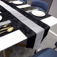 72" Velvet Table Runner + Dining Placemats Table Place Mats Decor