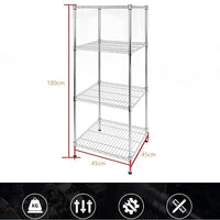 Modular Wire Storage Shelf 450 x 450 x 1800mm Steel Shelving