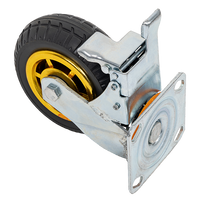 Castor Wheels 4 x 6" 150mm Swivel Silent Caster 2 Brakes 800KG