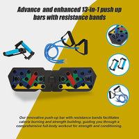 Push Up Board Rack System 13-in-1 Body Building Exercise Workout Tools