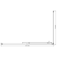 Adjustable 1300x800mm Single Door Corner Sliding Glass Shower Screen in Chrome