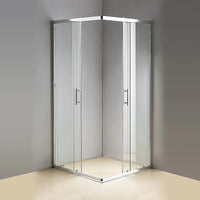 Adjustable 900x1000mm Double Sliding Door Glass Shower Screen in Chrome