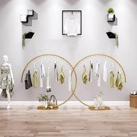 Commercial Clothing Floor-Standing Hanger High Capacity Curved Clothes Bar Storage Rack 160cm