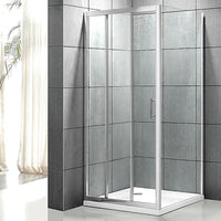 Adjustable 1300x920mm Single Door Corner Sliding Glass Shower Screen in Chrome